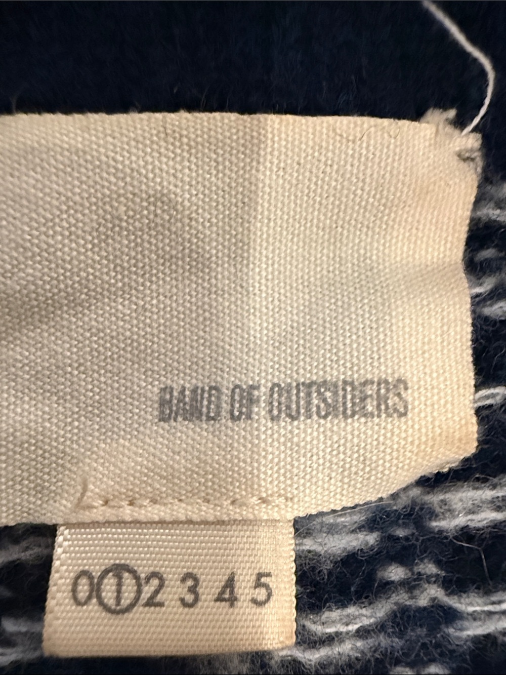 Band Of Outsiders Navy and White Horse Crewneck Sweater - Picture 2 of 6